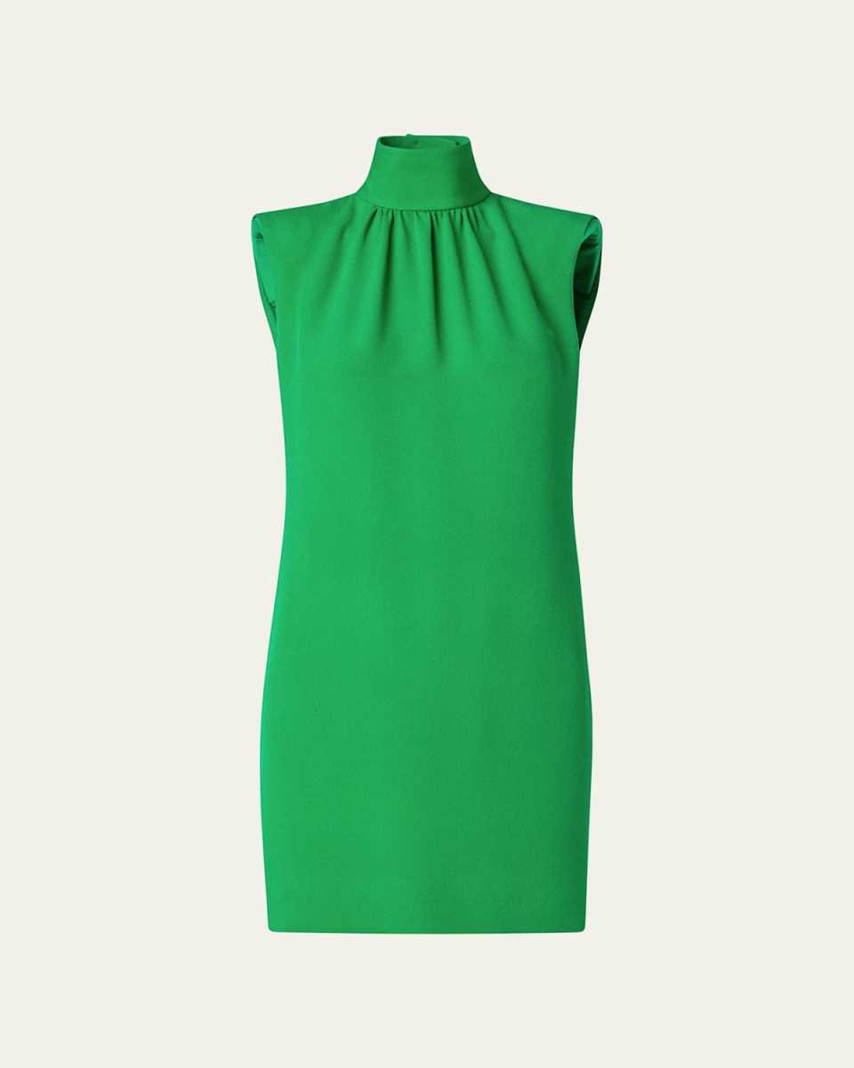 Dropped Shoulder Cape Silk Mini Dress